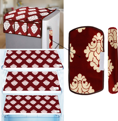 E-Retailer Refrigerator  Cover(Width: 99 cm, Maroon)