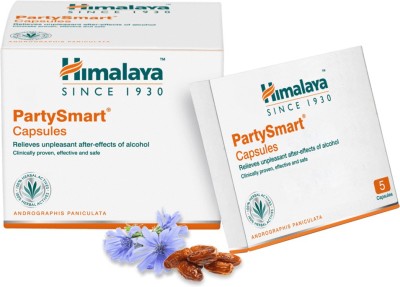 HIMALAYA PartySmart Capsules for Relieving The After-Effects of Alcohol(Pack of 3)