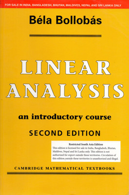 Linear Analysis ,2nd Edition(india, Bella Bollabas)