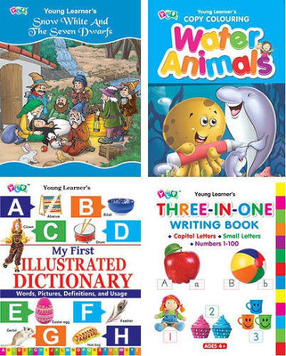 Gift Set( Set of 4 Titles- Fairy Tale, Colouring and Writing Books and illustrated Dictionary)(Paperback, Young Learner Publications)