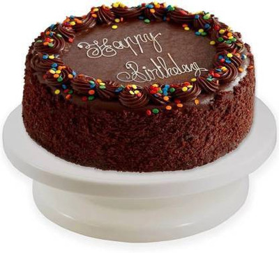 Vaiva Cake Routing Table Decorating Revolving Icing Turntable Stand Rotating Platform Plastic Cake Server ( Pack of 1) Plastic Cake Server(White, Pack of 1)