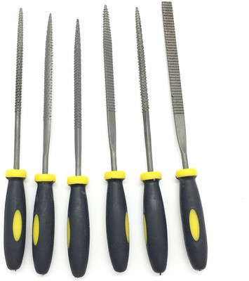 uptodateprouducts 6pcs 140x3mm Metal File Combination Chisel Set(Pack of 6)