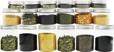 HARSH PET Plastic Grocery Container  - 50 ml, 150 ml, 300 ml(Pack of 18, Clear)