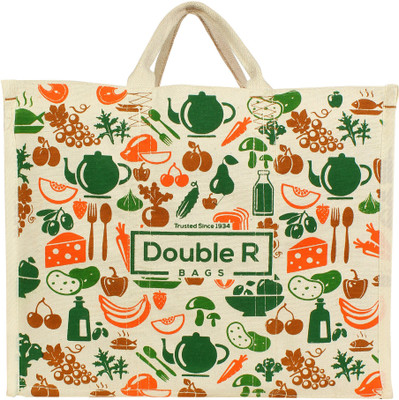 Double R DOUBLE R BAGS Waterproof Large Cotton Canvas Shopping Bags Kitchen Essentials with Full Handles Grocery Bag(Multicolor)