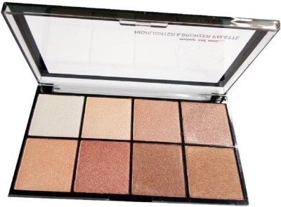 ADJD 8 COLOR SHIMMERY OR PRESSED HIGHLIGHTER & BORNZER PALETTE Highlighter (MULTI-COLOR) Highlighter(Multi Color)