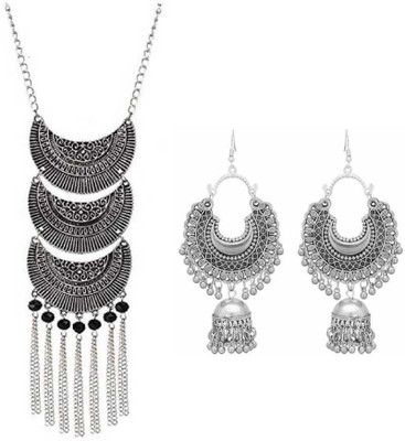 PRASUB Alloy Silver Jewellery Set(Pack of 1)