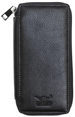 MASKINO Blackish Genuine NDM leather Bank Locker Key Pouch Small Key Chain