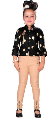 AD & AV Girls Party(Festive) Top Jegging(BLACK)