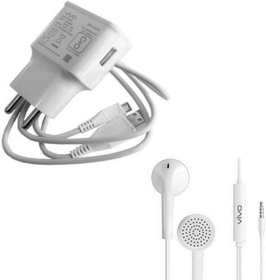 FYN Store Wall Charger Accessory Combo for Vivo V7, Vivo V9, Vivo All Mobiles(White)