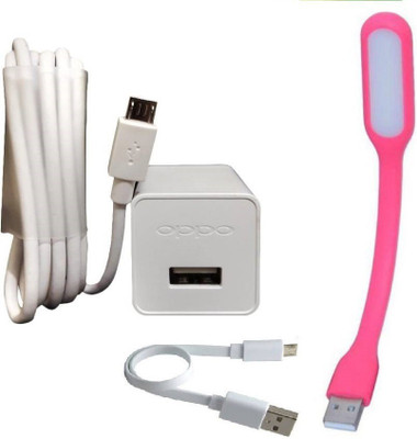 FYN Store Wall Charger Accessory Combo for Oppo F9 F9 Pro F7 F5 F3 F3 Plus A71 A71K A83 A5 A3s A37F F1s / F3/Plus, F5/Youth, F7, A83, A37f, A37, A71, A57 And All Smart Phone Charger (White)(White)