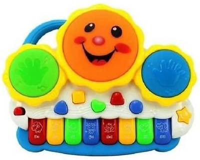 Miss & Chief by Flipkart Electronic Drum Plus Organ Piano With Flashing Lights and Melodious Music (Multicolor)