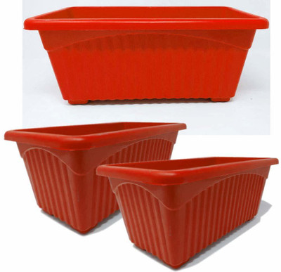 Abasr Plant Container Set(Pack of 3, Plastic)