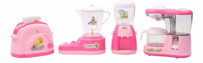vasoya enterprises Mini Household 4 in 1 Set of Toy Home Appliance Battery Operated. Toy Home Appliance with real like working Set includes One Sewing Machine, One Washin