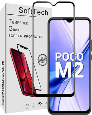 SoftTech Edge To Edge Tempered Glass for Poco M2, Poco C3, Mi Redmi 9i, Mi Redmi 9 Prime(Pack of 1)