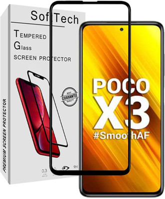 SoftTech Tempered Glass Guard for Poco X3(Pack of 1)