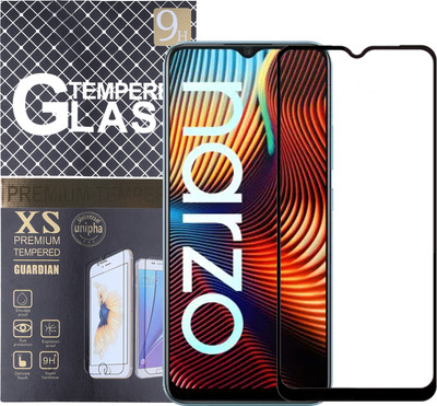 ambera Edge To Edge Tempered Glass for Realme Narzo 20(Pack of 2)