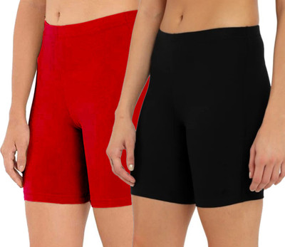 OUTFLITS Solid Women Multicolor Cycling Shorts