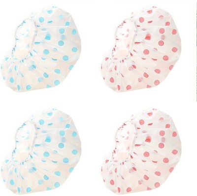 Connectwide Printed Waterproof Elastic Band Bathing Hat Caps