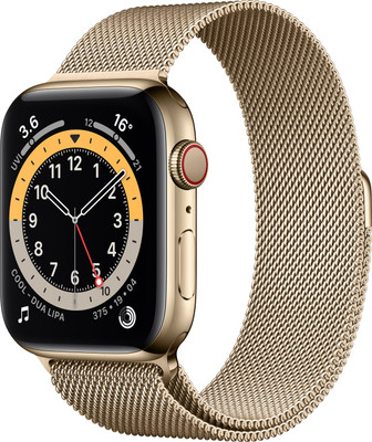 APPLE Watch Series 6 GPS + Cellular 44 mm Gold Stainless Steel Case with Gold Milanese Loop(Gold Strap, Regular) APPLE Watch Series 6 GPS + Cellular 44 mm Gold Stainless Steel Case with Gold Milanese Loop(Gold Strap, Regular)