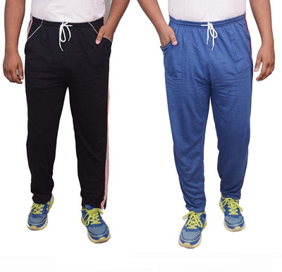 Kolva Solid Men Blue, Black Track Pants