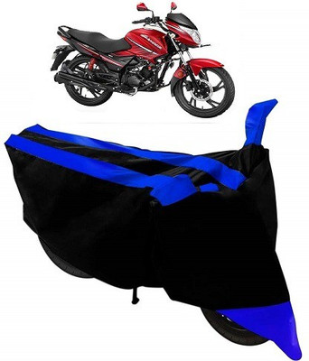 Frap Two Wheeler Cover for Hero(Glamour, Blue, Black)