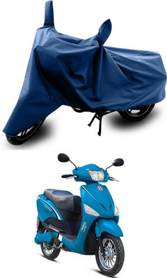 SEBONGO Waterproof Two Wheeler Cover for Hero(Electric Optima, Blue)