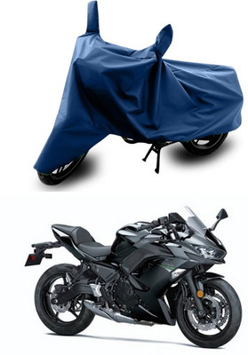 AUTOCAD Waterproof Two Wheeler Cover for Kawasaki(Ninja, Blue)