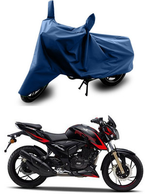 ANTHUB Two Wheeler Cover for TVS(Apache RTR 200 4V, Blue)