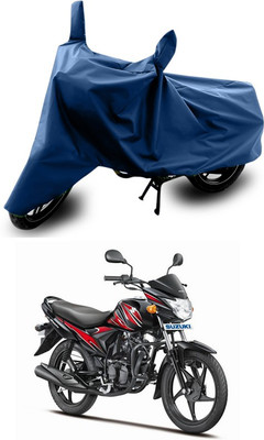 ANTHUB Two Wheeler Cover for Suzuki(Hayate, Blue)