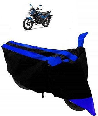 Frap Two Wheeler Cover for Hero(Splendor I Smart, Blue, Black)