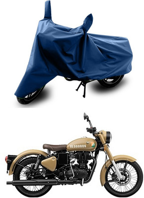 SEBONGO Two Wheeler Cover for Royal Enfield(Classic 350 Signals, Blue)