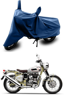 ANTHUB Two Wheeler Cover for Royal Enfield(Bullet Trials 500, Blue)