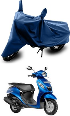 SEBONGO Two Wheeler Cover for Yamaha(Fascino, Blue)