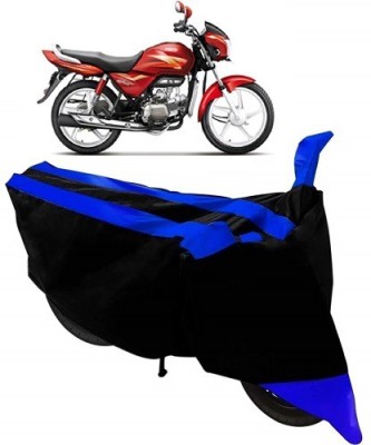 Frap Two Wheeler Cover for Hero(Splendor Pro, Blue, Black)