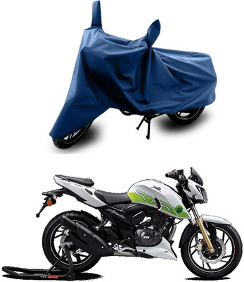 SEBONGO Two Wheeler Cover for TVS(Apache RTR 200 4V, Blue)