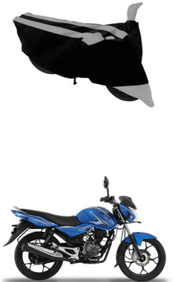 RONISH Two Wheeler Cover for Bajaj(Discover 100 DTS-i, Black, Silver)