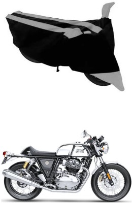 RONISH Two Wheeler Cover for Royal Enfield(Continental GT 650, Black, Silver)