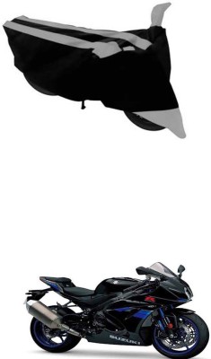 RONISH Waterproof Two Wheeler Cover for Suzuki(GSX, Black, Silver)