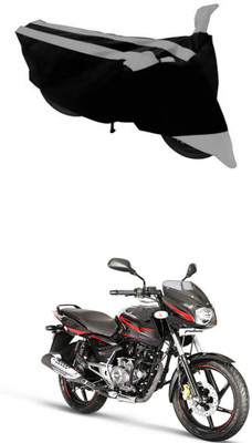 RONISH Two Wheeler Cover for Bajaj(Pulsar 150 DTS-i, Black, Silver)