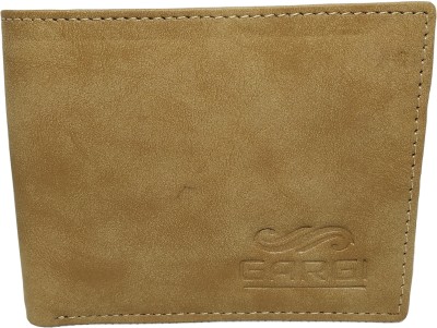 Gargi Men Beige Artificial Leather Wallet(3 Card Slots)