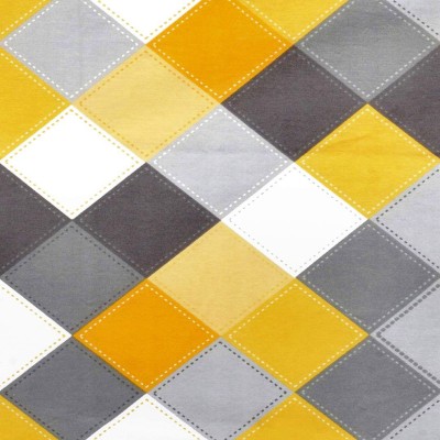 Diva Collection 150 TC Cotton Double Checkered Flat Bedsheet(Pack of 1, Yellow)