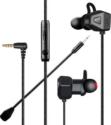 Skyfly XBOTGE150 Dual Drivers with Vibration &amp; Carry pouch Wired Headset  (Black, In the Ear)