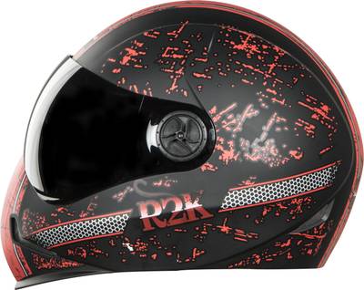 Steelbird SBH-1 Adonis R2K in Glossy Black Red Smoke Visor Motorbike Helmet