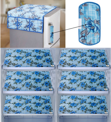 E-Retailer Refrigerator  Cover(Width: 99 cm, Blue)