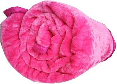 Swikon star Floral Double Mink Blanket for  Heavy Winter(Polyester, Pink)