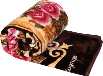 Swikon star Floral Double Mink Blanket for  Heavy Winter(Polyester, Multicolor)