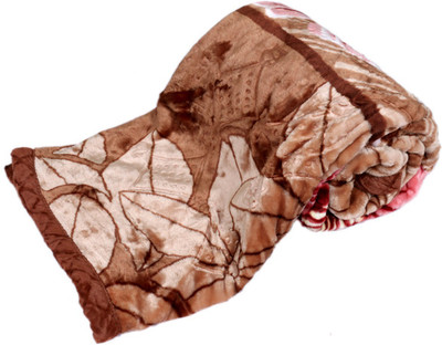 Swikon star Floral Double Mink Blanket for  Heavy Winter(Polyester, Multicolor)