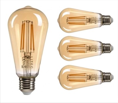 Hybrix 4 W Decorative E27 Decorative Bulb(Gold, Pack of 4)