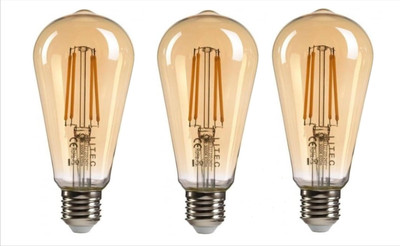 Hybrix 4 W Basic Decorative E27 Decorative Bulb(Gold, Pack of 3)