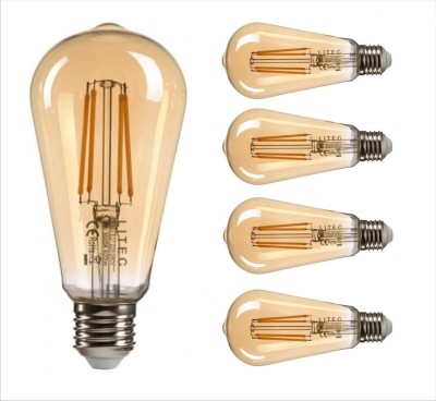 Hybrix 4 W Decorative E27 Decorative Bulb(Gold, Pack of 5)